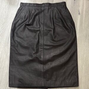 Leathers Black Pencil Skirt